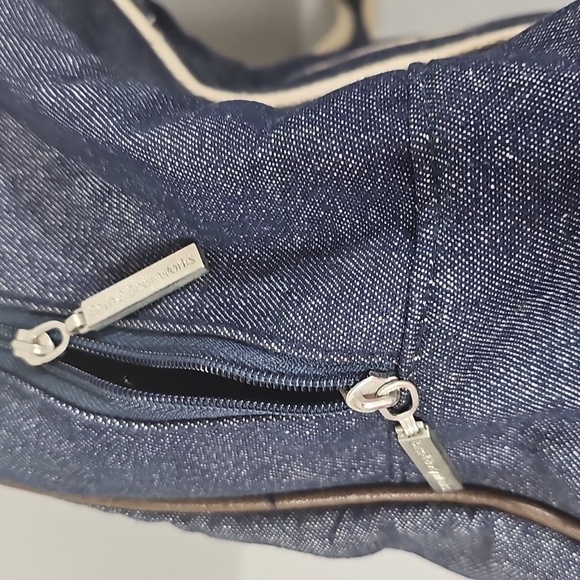 Bath&Body Works Tote Set Denim Tan Blue Organize Zippered Compartment Lined - Picture 12 of 14